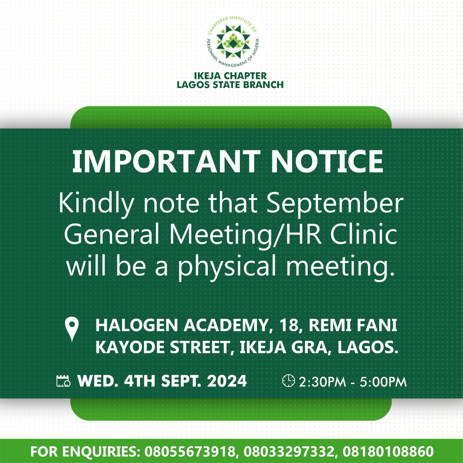 September 2024 General Meeting / HR Clinic hosted by Halogen Group