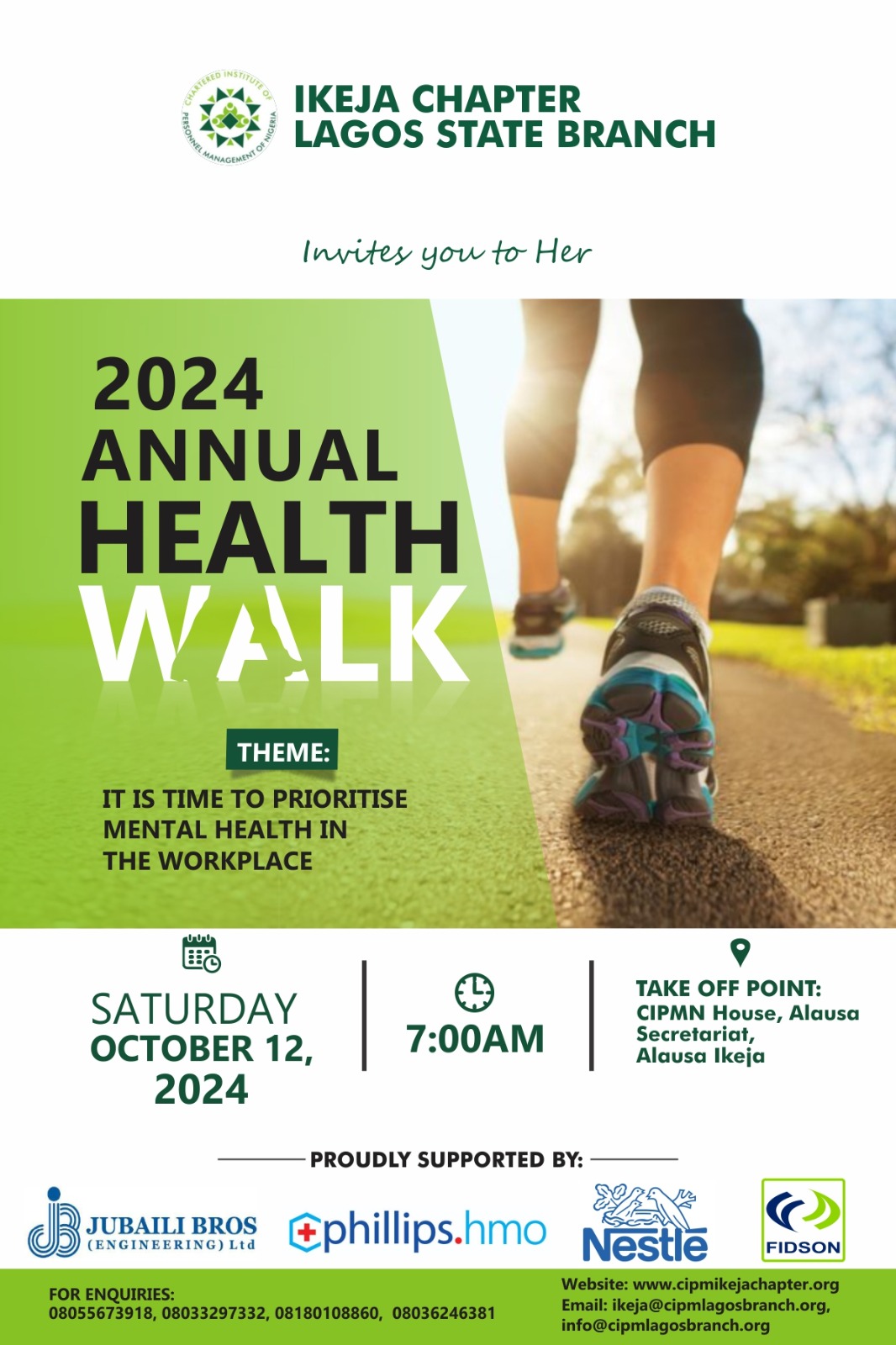 2024 Annual Health Walk 12th October